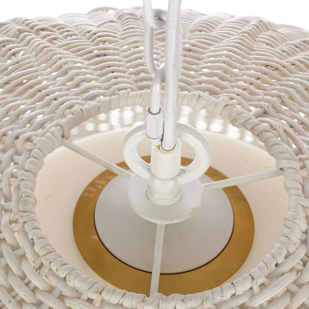 Fortaleza Rattan Pendant Large White - 20878