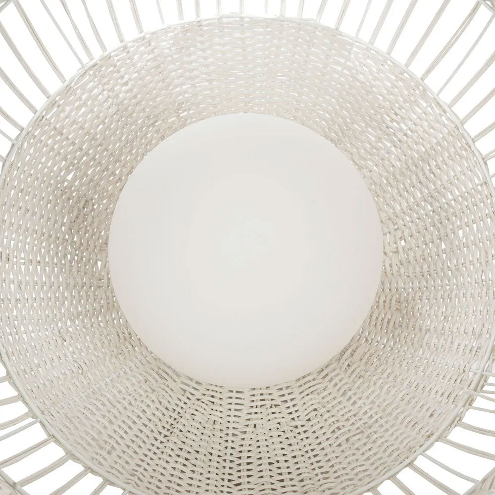 Fortaleza Rattan Pendant Medium White - 20908