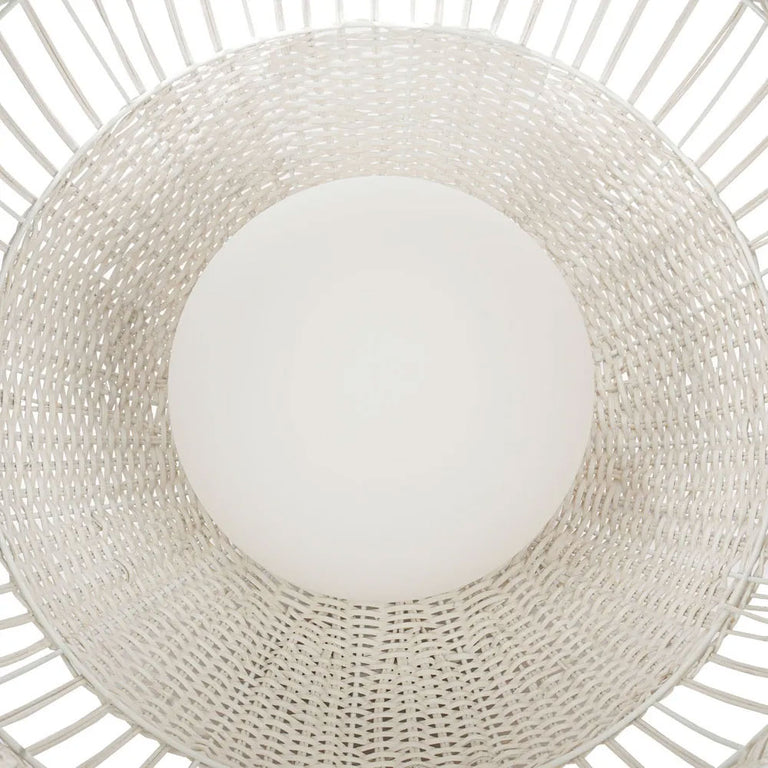 Fortaleza Rattan Pendant Medium White - 20908