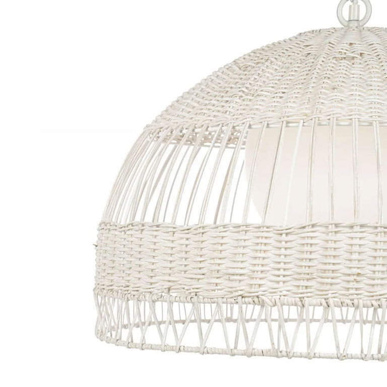 Fortaleza Rattan Pendant Large White - 20878
