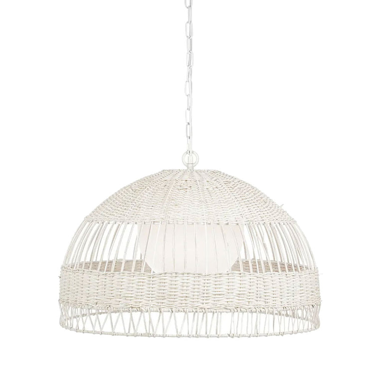 Fortaleza Rattan Pendant Large White - 20878