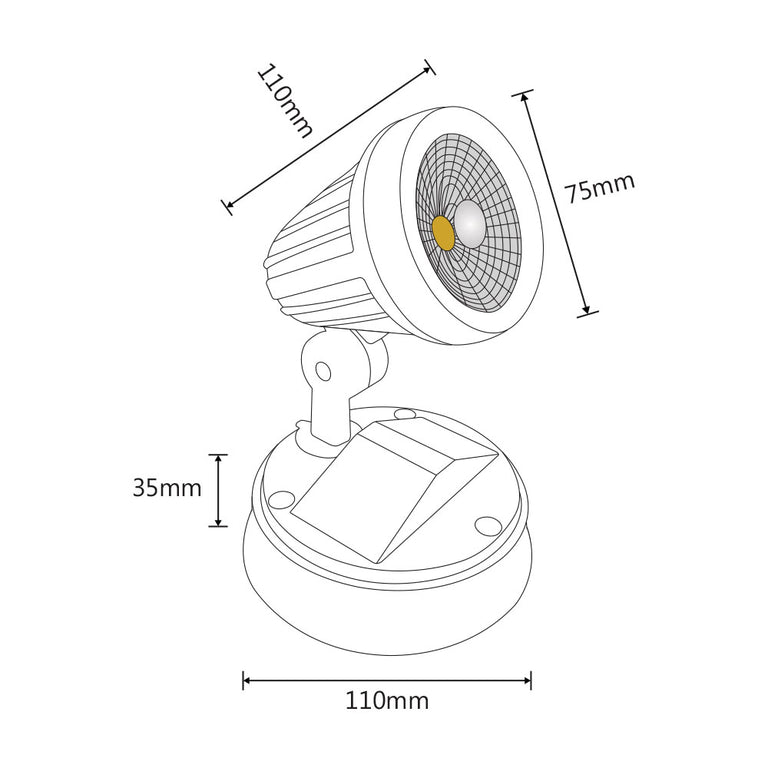 Fortress 15W LED Single Spot Light Brushed Nickel / Cool White - MLXF501B