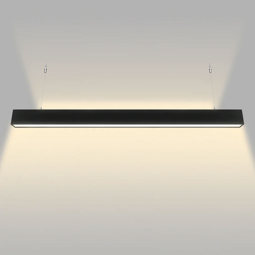 Gamma 40W / 50W / 60W 1800mm Linear LED Pendant Black / Tri-Colour - UGAMMA-V2-BLK-1.8M