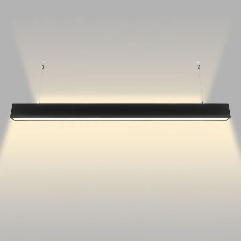 Gamma 40W / 50W / 60W 1800mm Linear LED Pendant Black / Tri-Colour - UGAMMA-V2-BLK-1.8M