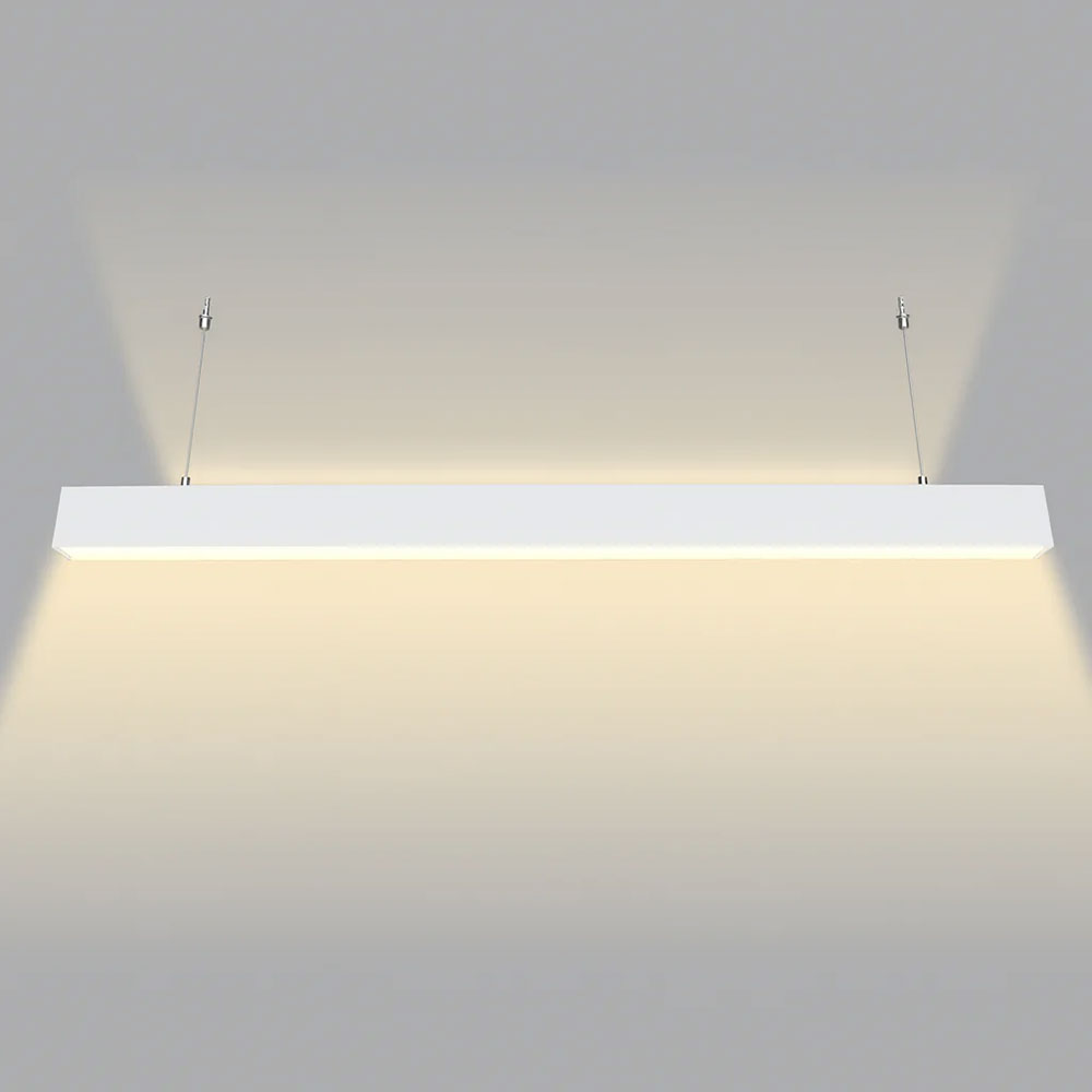Gamma 40W / 60W / 80W 2400mm Linear LED Pendant White / Tri-Colour - UGAMMA-V2-WH-2.4M
