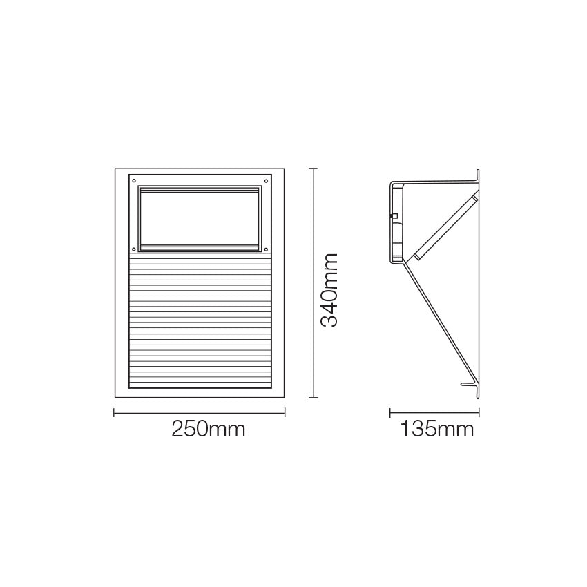 Compatta 26W Recessed Outdoor Wall Light Silver - GC5022-SI