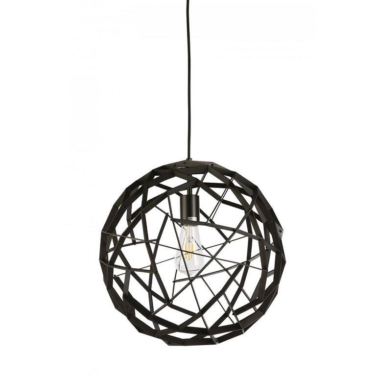 Geogro 1 Light Pendant Small Black - GEOGRO-400 BLK