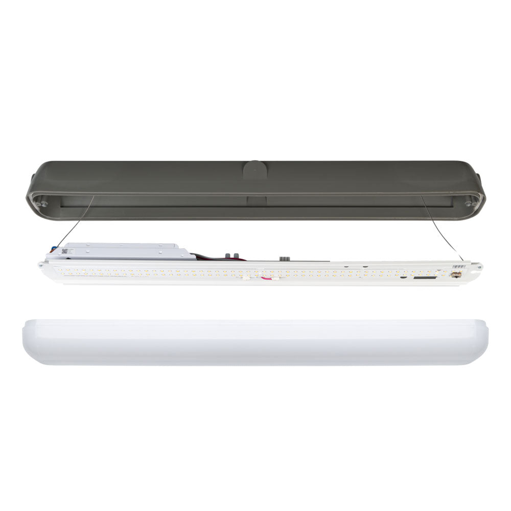 Gibraltar 15W LED Vandal Proof Batten Grey / Tri-Colour - SL9722/15TC