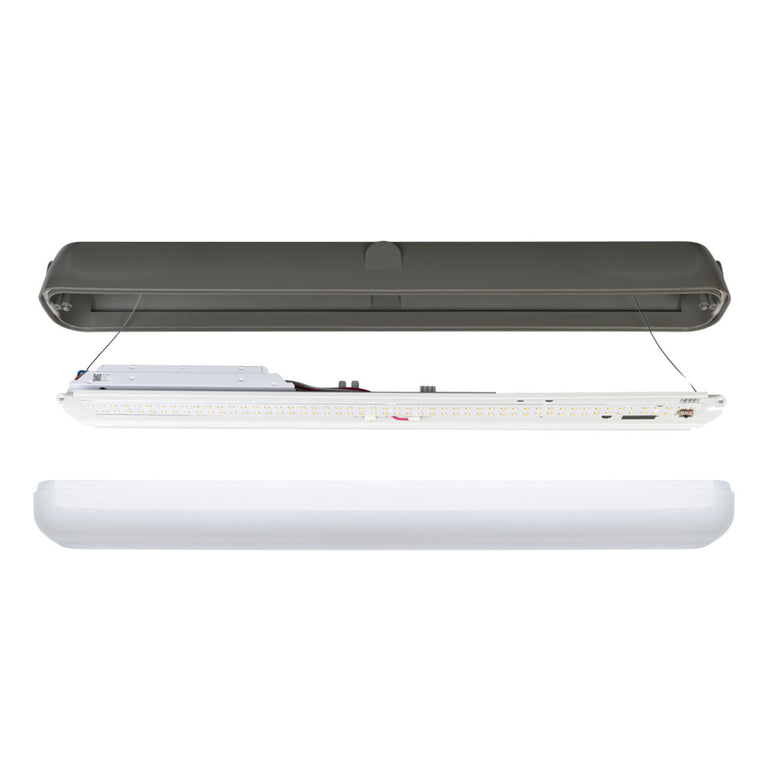 Gibraltar 15W LED Vandal Proof Batten Grey / Tri-Colour - SL9722/15TC