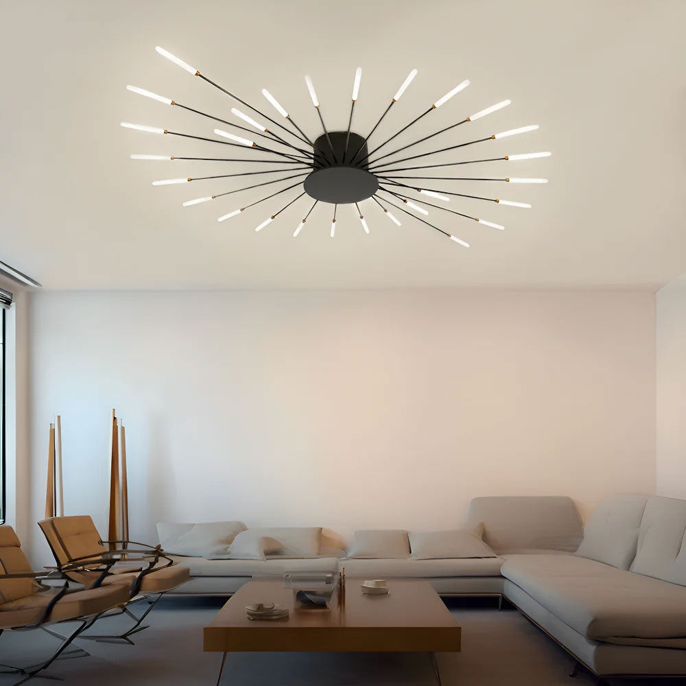 Girandola 28 Light LED Flush Ceiling Light Black - GIRANDOLA-28 BLACK