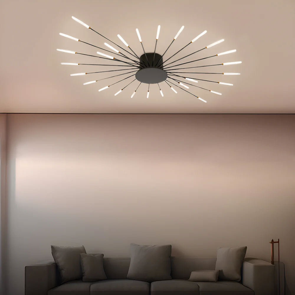 Girandola 28 Light LED Flush Ceiling Light Black - GIRANDOLA-28 BLACK