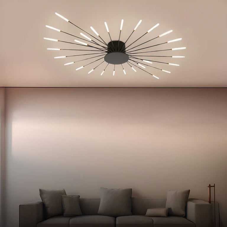 Girandola 28 Light LED Flush Ceiling Light Black - GIRANDOLA-28 BLACK