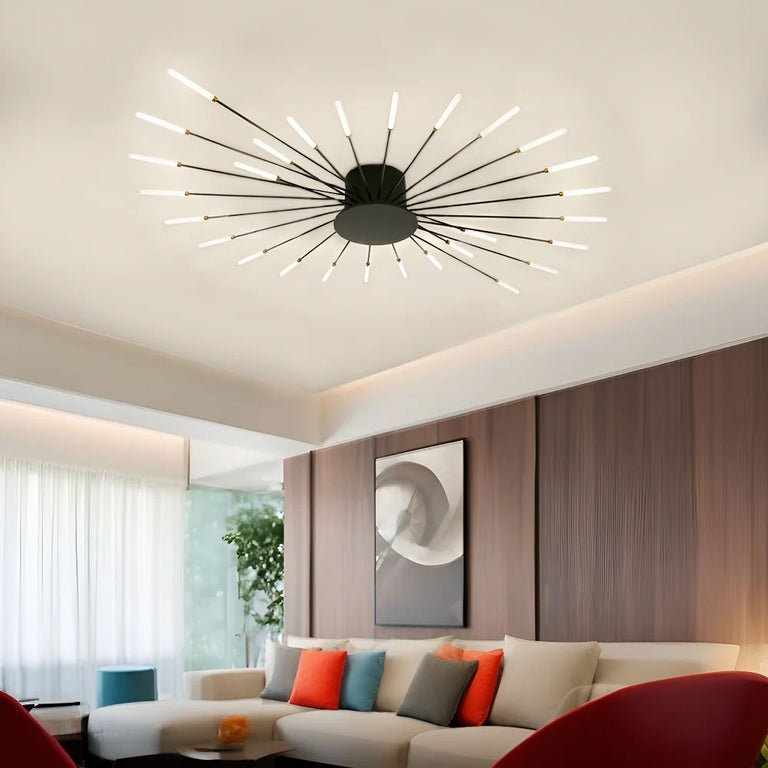 Girandola 28 Light LED Flush Ceiling Light Black - GIRANDOLA-28 BLACK