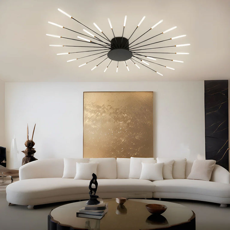 Girandola 28 Light LED Flush Ceiling Light Black - GIRANDOLA-28 BLACK