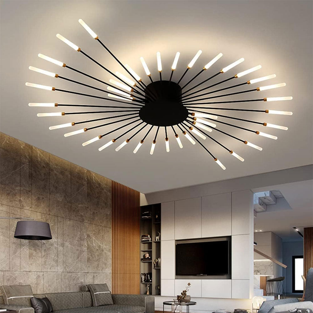 Girandola 42 Light LED Flush Ceiling Light Black - GIRANDOLA-42 BLACK