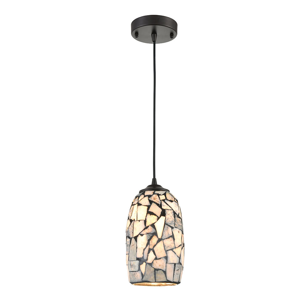 Stone Mosaic Hand Blown Glass Pendant Light - Glaze10