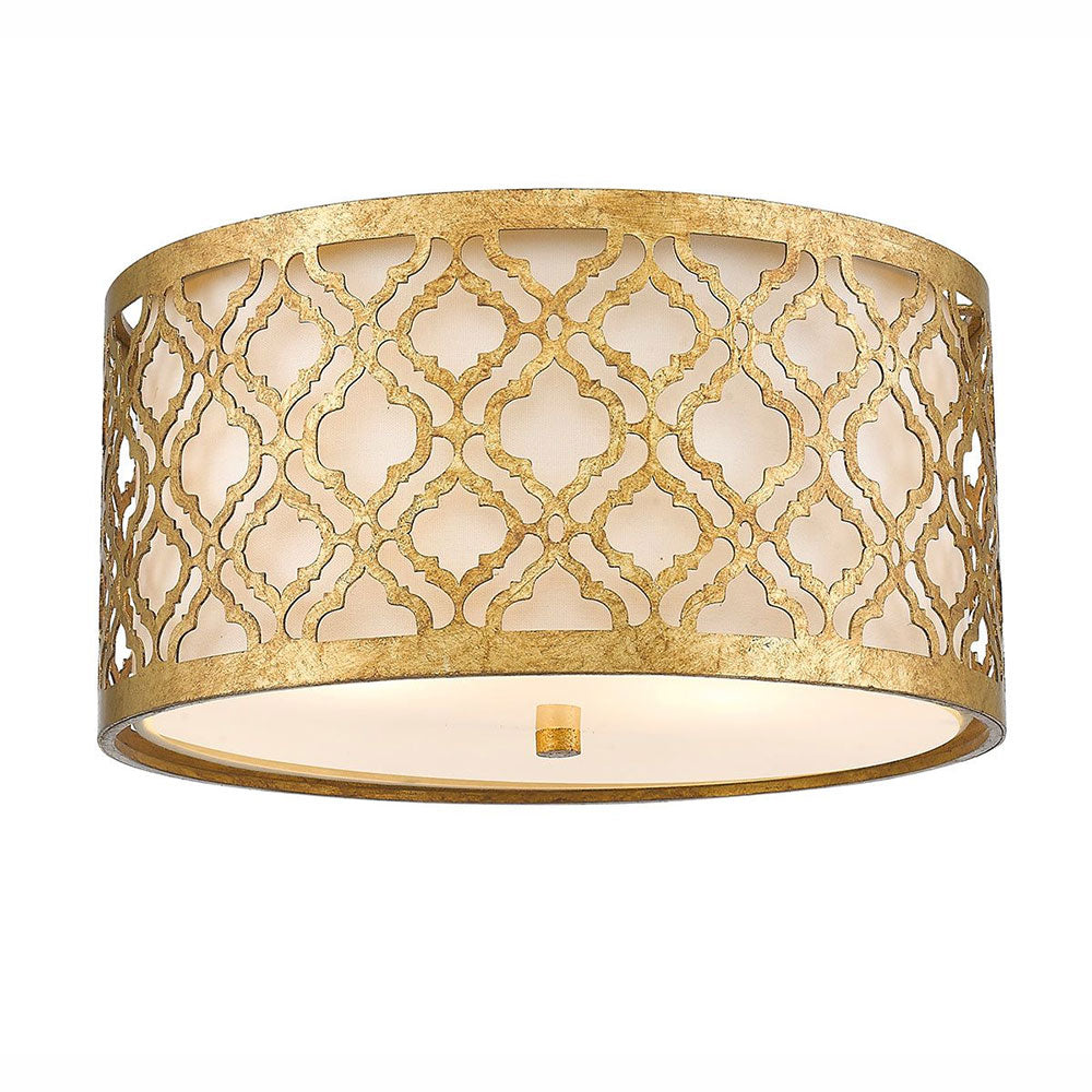 Arabella 2 Light Flush Mount Distressed Gold - GN-ARABELLA-F