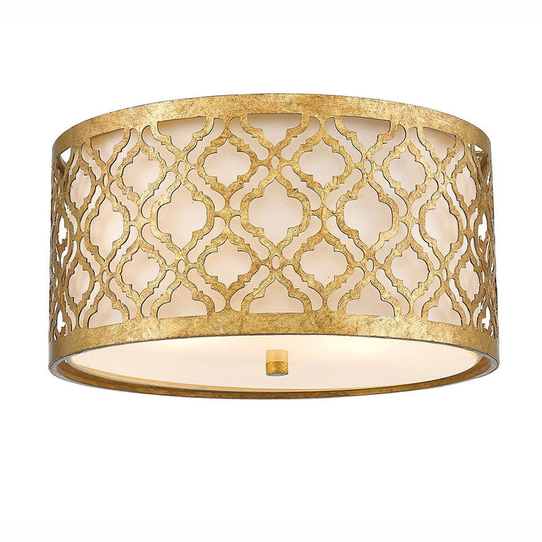 Arabella 2 Light Flush Mount Distressed Gold - GN-ARABELLA-F