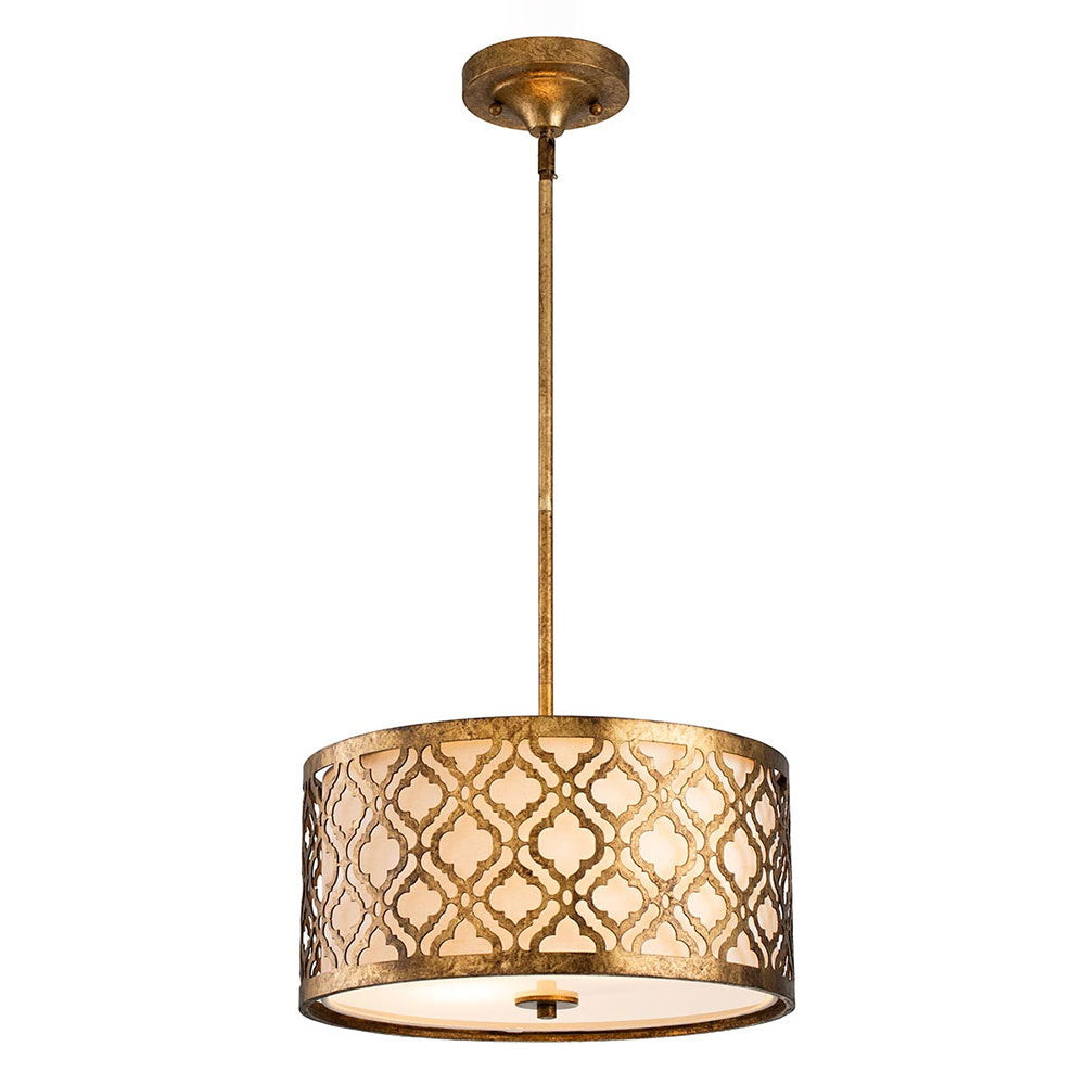 Arabella 2 Light Duo-Mount Medium Pendant Distressed Gold - GN-ARABELLA-P-M