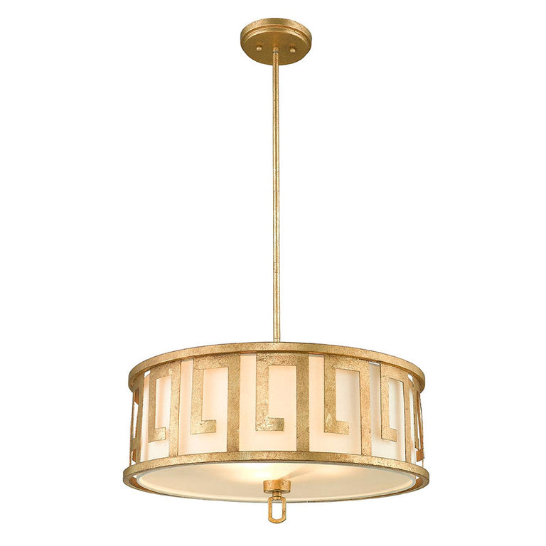 Lemuria 3 Light Duo-Mount Large Pendant Distressed Gold - GN-LEMURIA-P-L