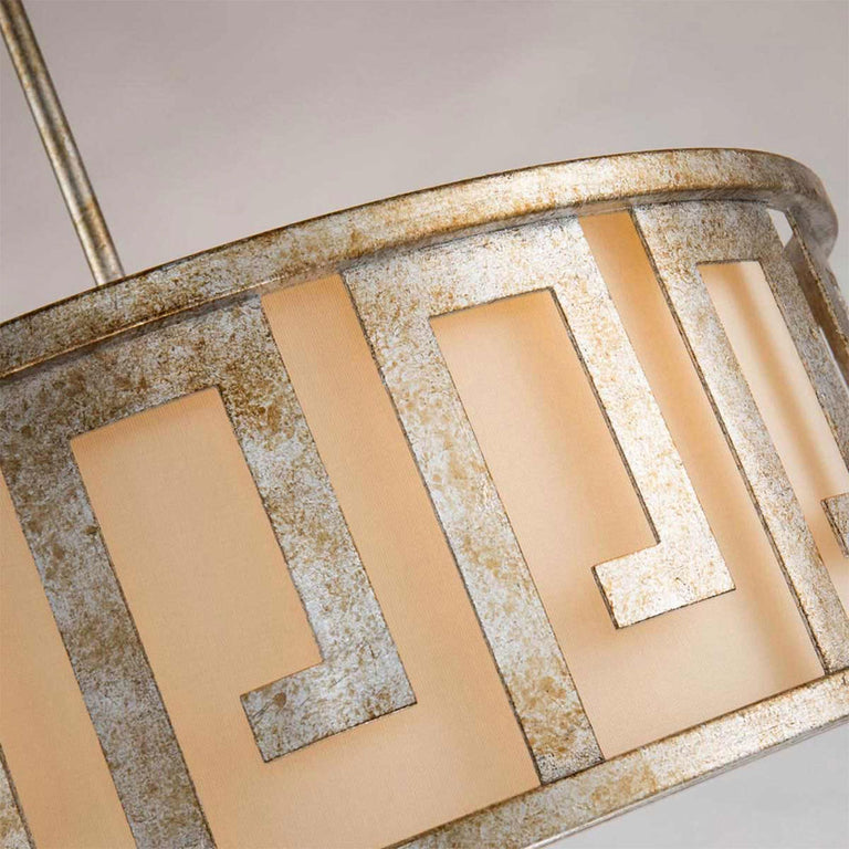Lemuria 3 Light Duo-Mount Large Pendant Distressed Gold - GN-LEMURIA-P-L