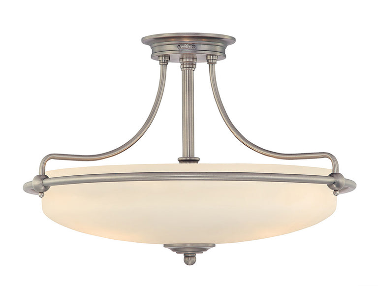 Griffin 4 Light Semi Flush Light Antique Nickel - QZ-GRIFFIN-SFM-AN
