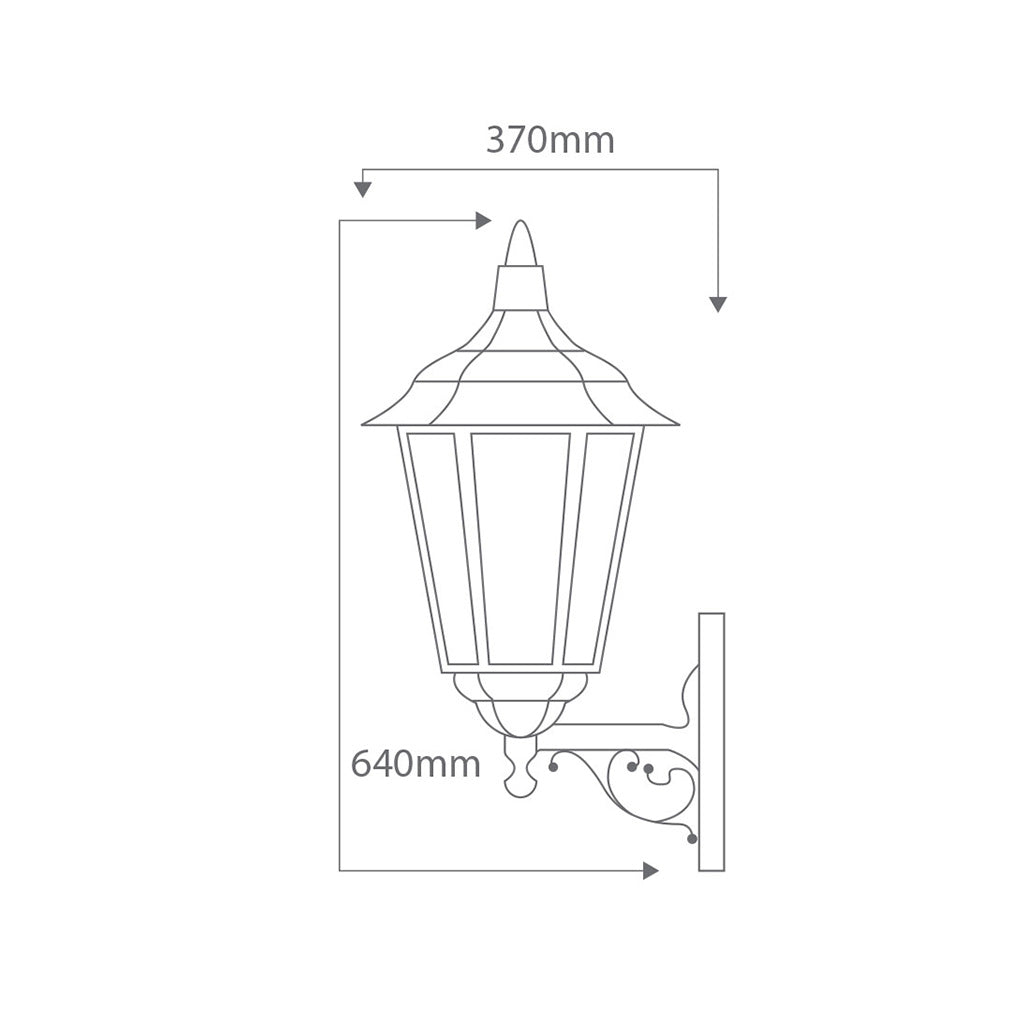 Chester Upward Wall Light Large Green - 15065