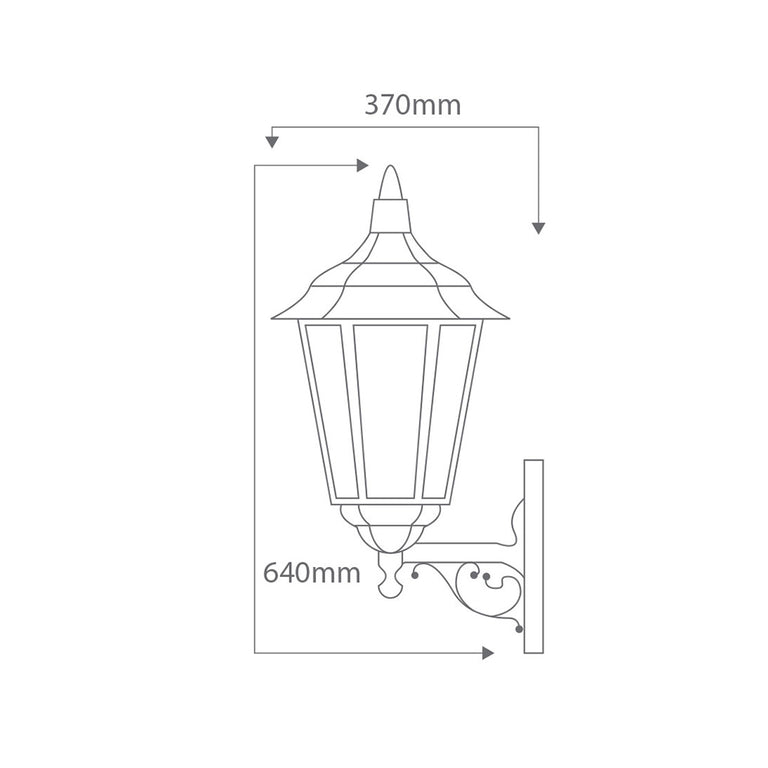 Chester Upward Wall Light Large Burgundy - 15064