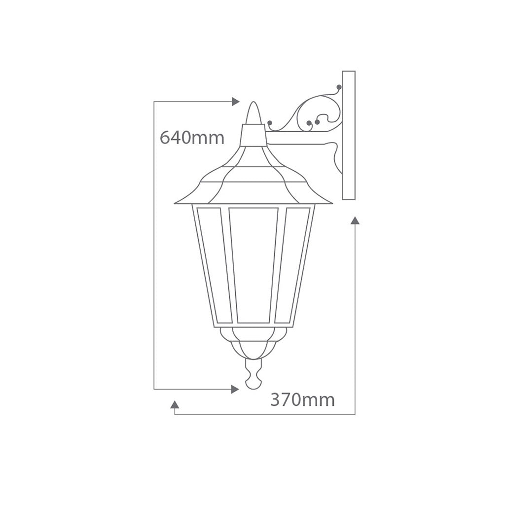 Chester Downward Wall Light Large Burgundy - 15070