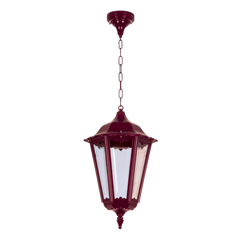 Chester Pendant Light Large Burgundy - 15082