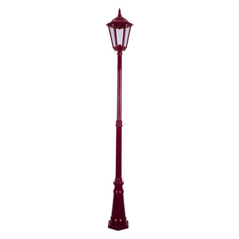 Chester Single Head Tall Post Light Large Burgundy - 15094