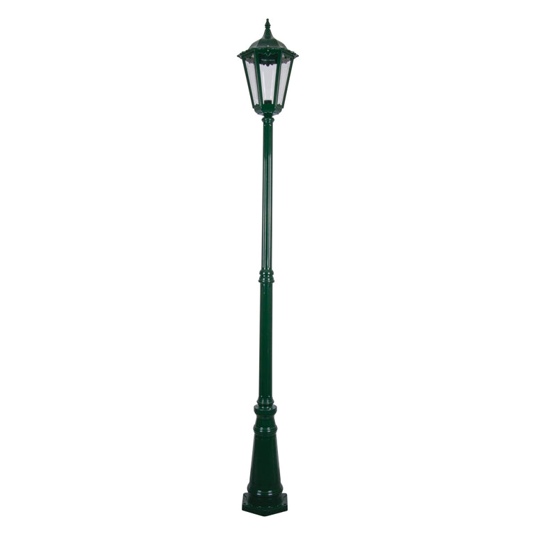 Chester Single Head Tall Post Light Large Green - 15095