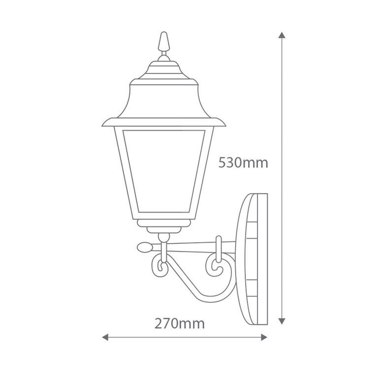 Paris Upward Wall Light White - 15121