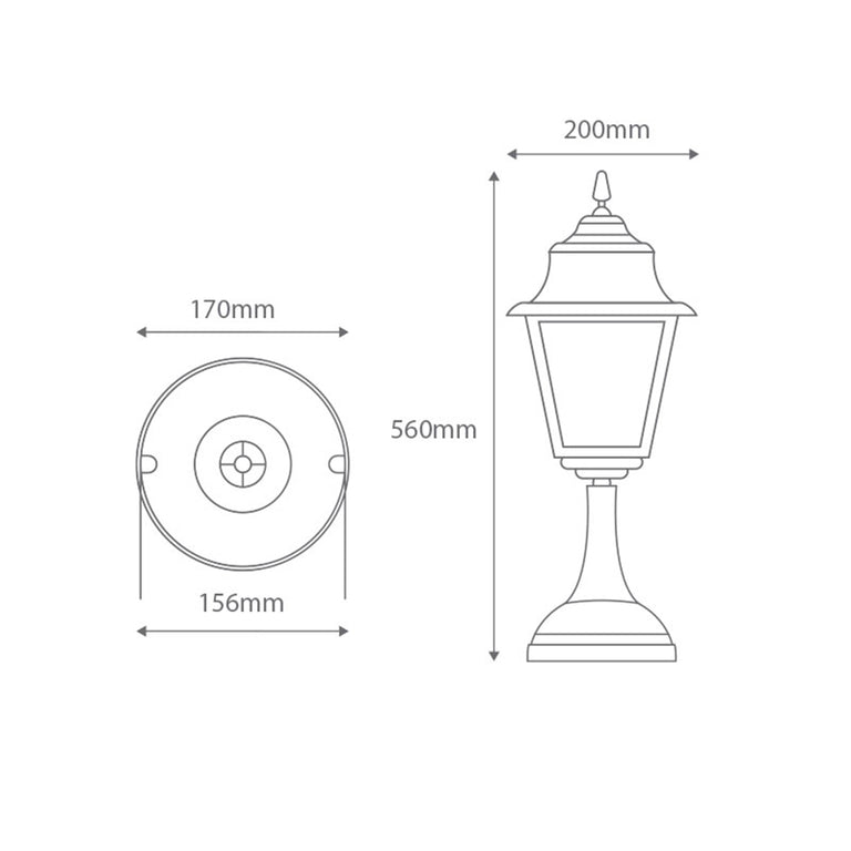 Paris Pillar Mount Light Burgundy - 15130