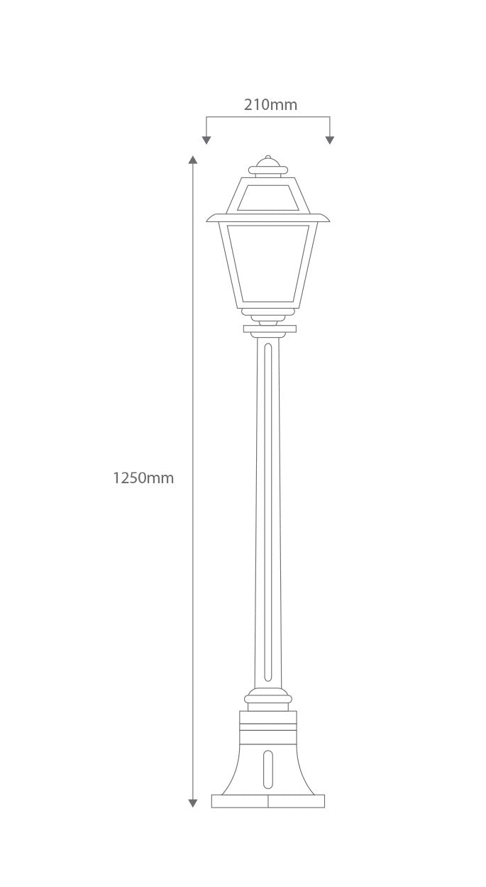 Avignon Single Head Short Post Light Green - 15215