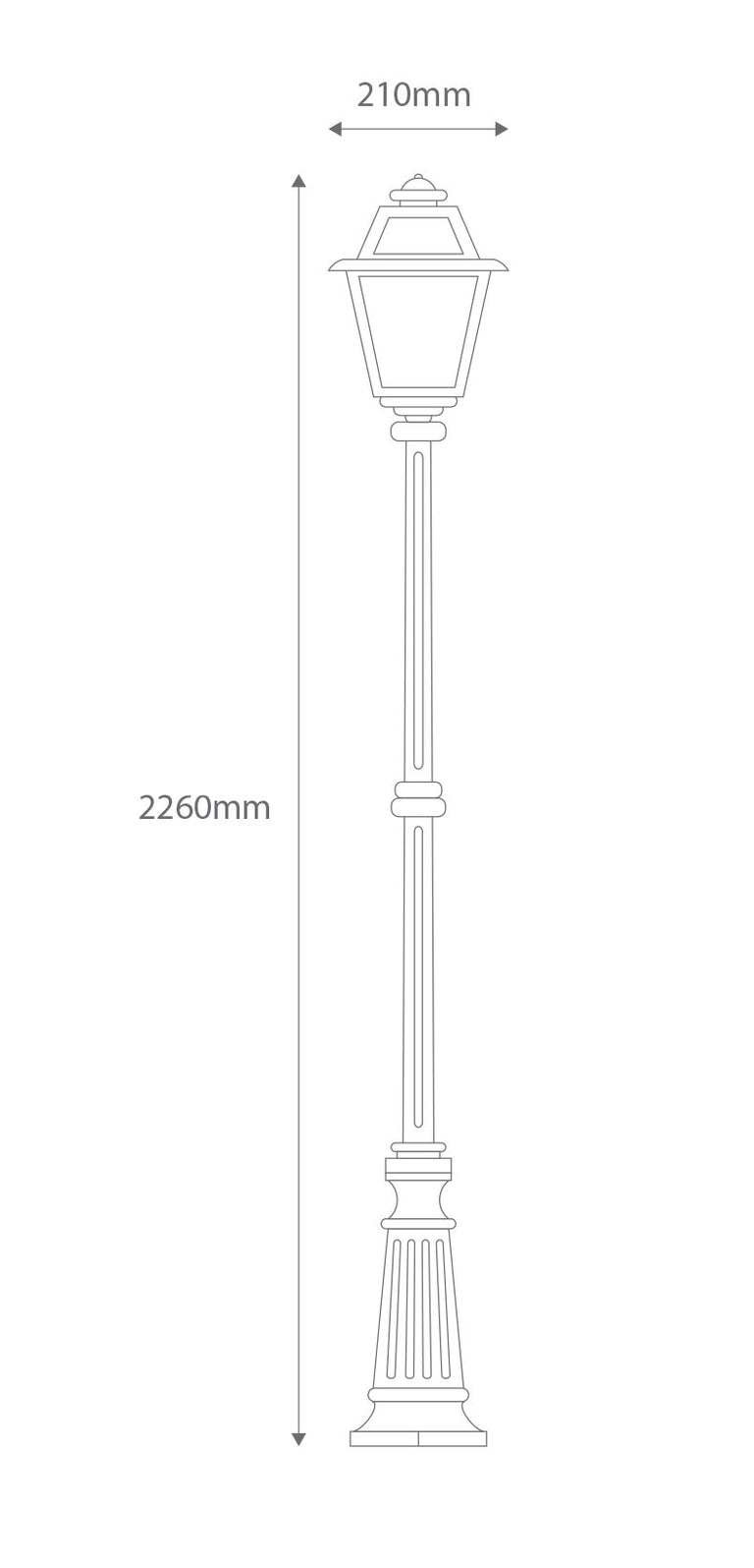 Avignon Single Head Tall Post Light Green - 15239