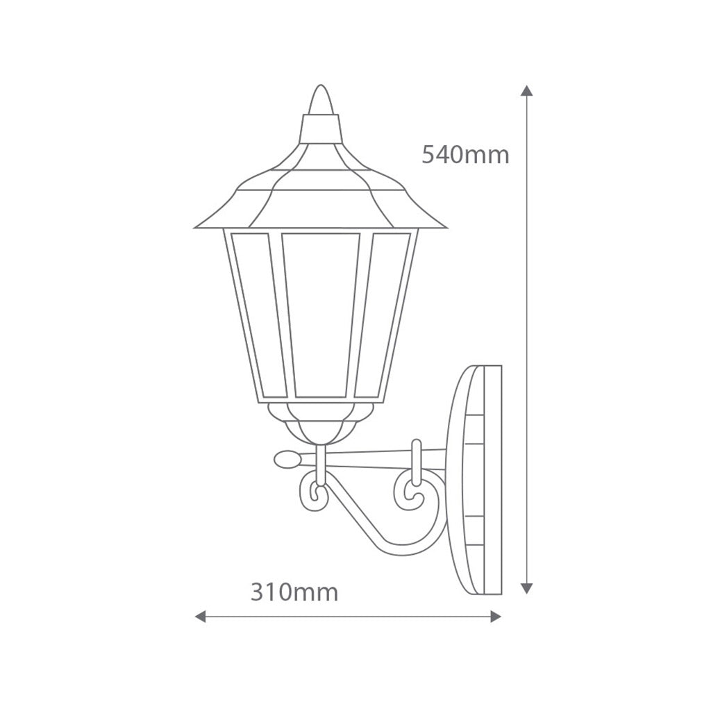 Turin Upward Wall Light Beige - 15416