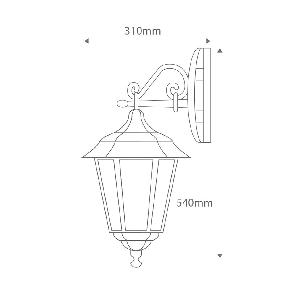 Turin Downward Wall Light Green - 15425