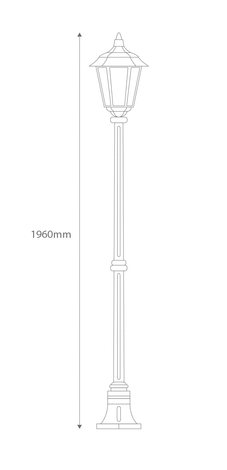 Turin Single Head Medium Post Light Beige - 15446