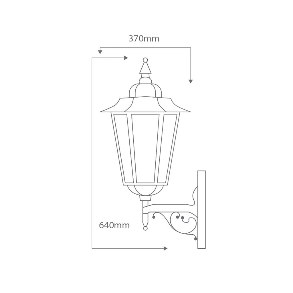Turin Upward Wall Light Large White - 15487