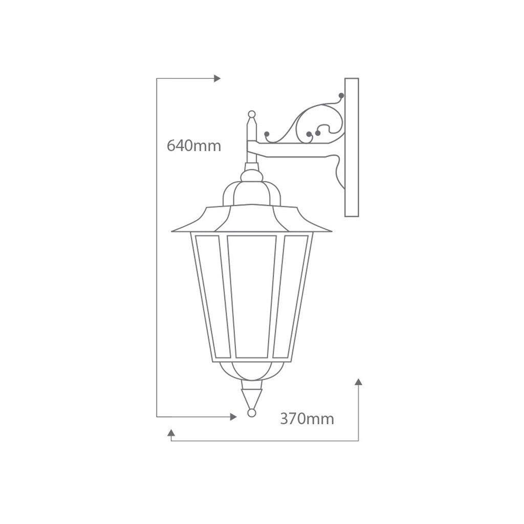 Turin Downward Wall Light Large Beige - 15488
