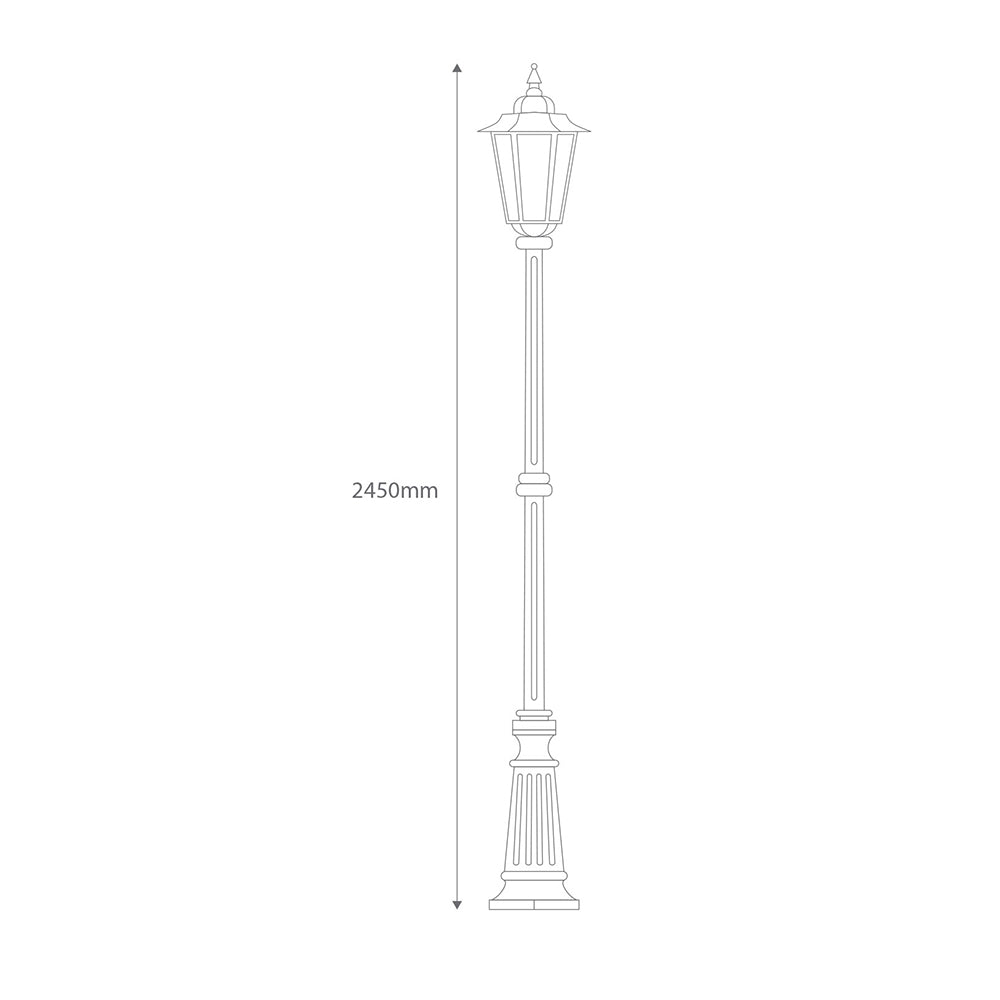 Chester Single Head Tall Post Light Large Burgundy - 15094
