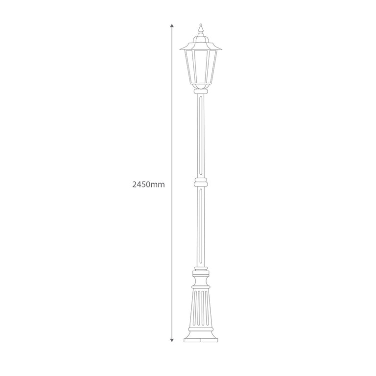 Chester Single Head Tall Post Light Large Burgundy - 15094