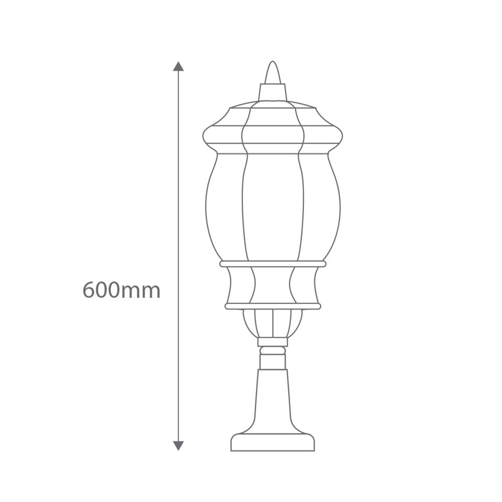 Vienna Pillar Mount Light Large White - 16003
