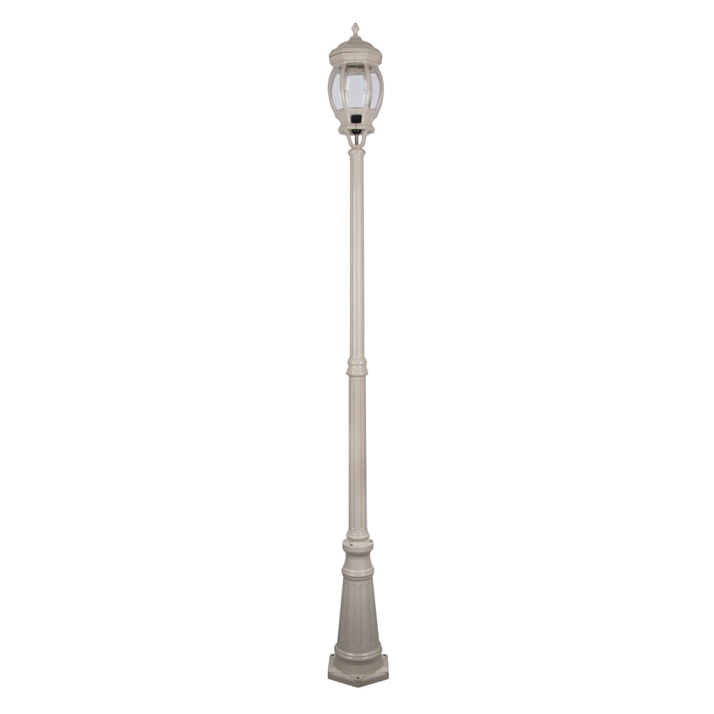 Vienna Three Head Curved Arm Tall Post Light Beige - 16010