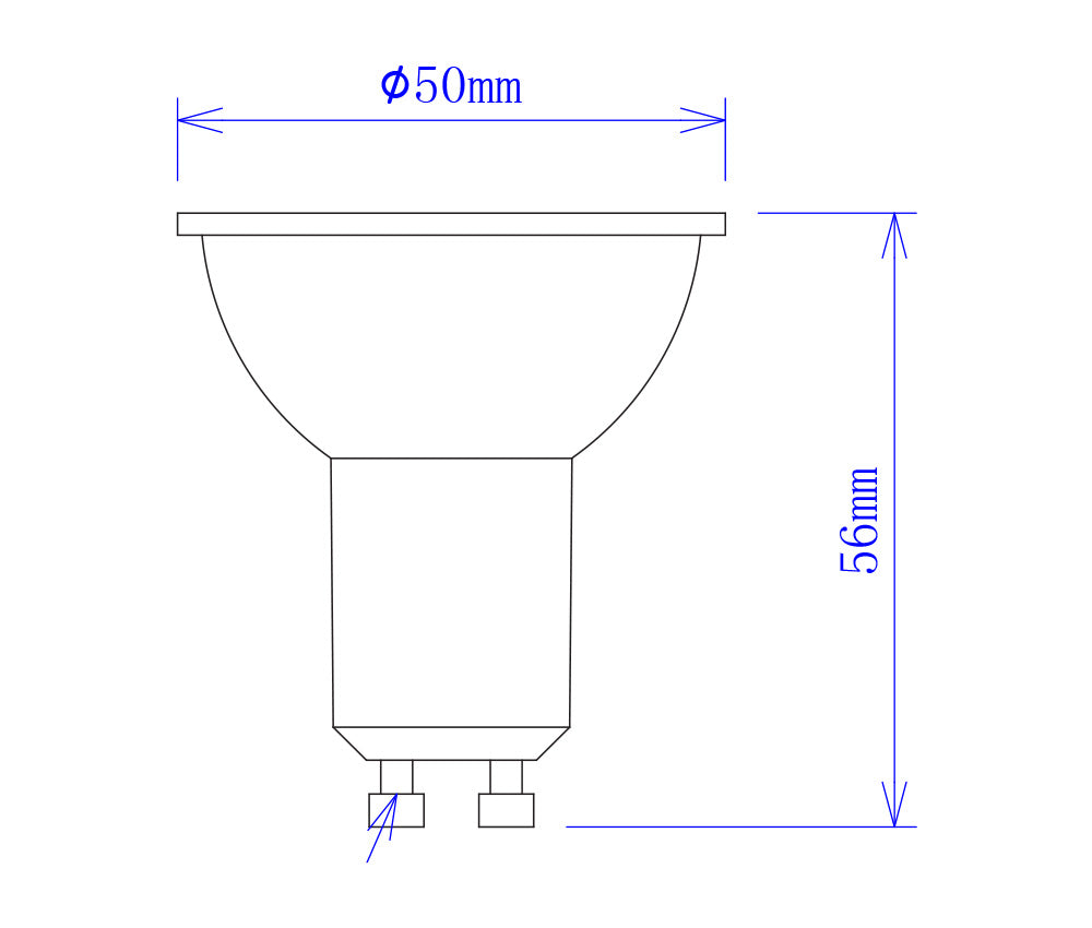 LED 240V 5W GU10 Green - GU10G01