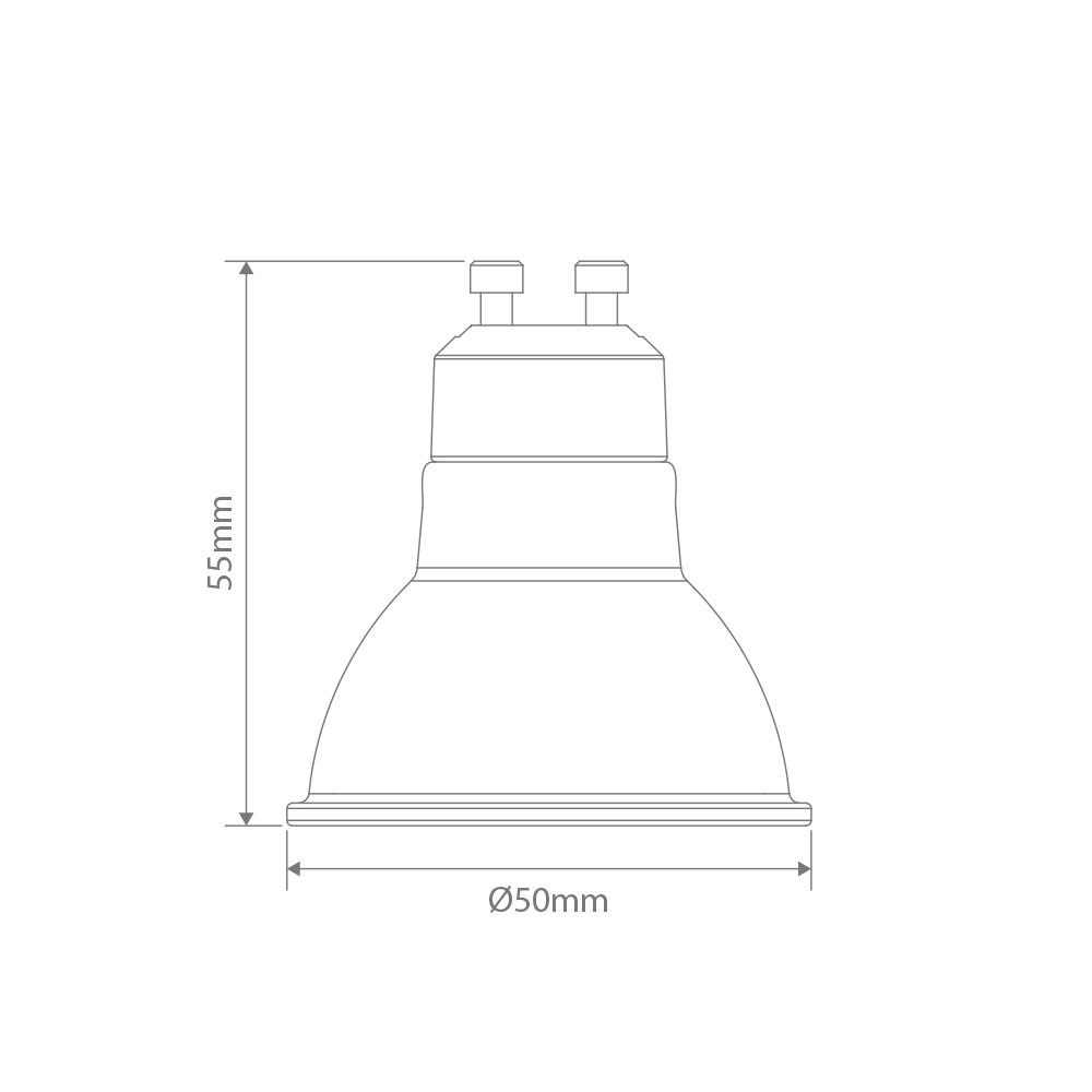 Key GU10 6W 240V Dimmable LED Globe White - 65098