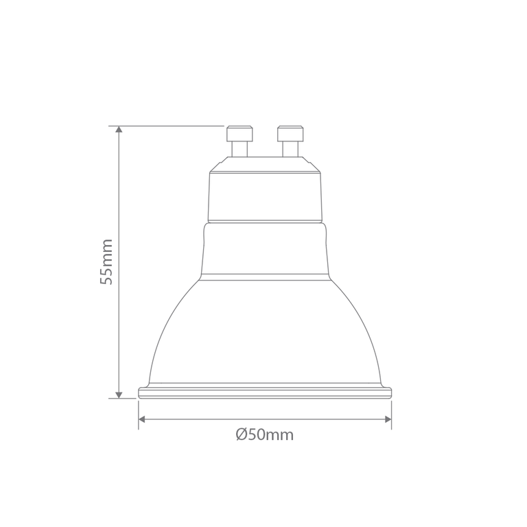Key GU10 6W 240V Dimmable LED Globe White - 65098