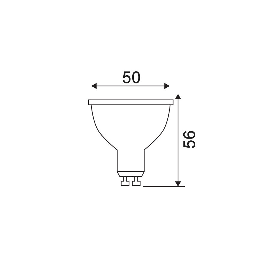 LED GU10 5W 240V Dimmable Globe Neutral White - GU1004D