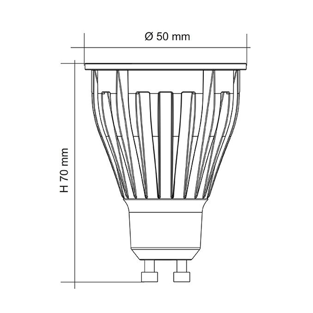 High Efficiency 9W GU10 LED Globe Cool White - GU10LR750CW